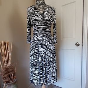 Alyn Paige black & white print dress, size M